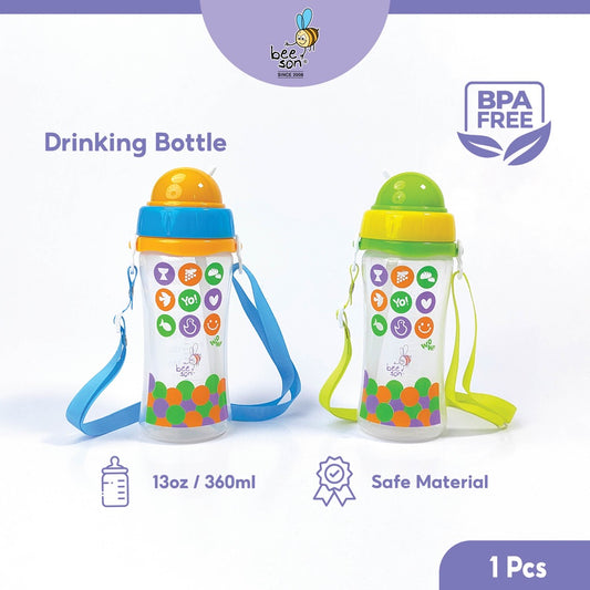 Beeson 360ml Kids Water Bottle With Straw 85842