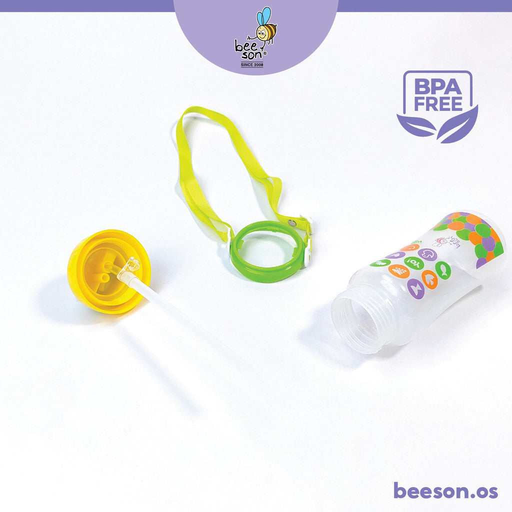 Beeson 360ml Kids Water Bottle With Straw 85842