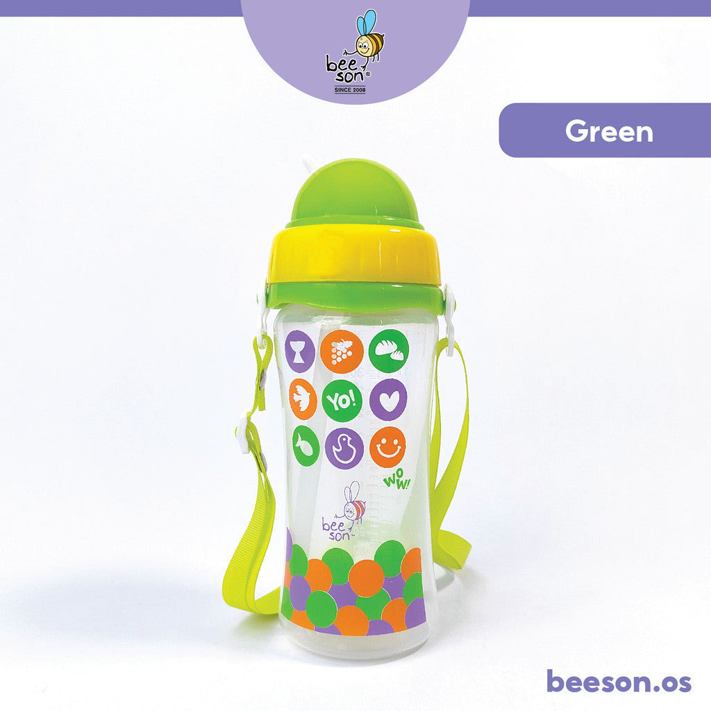 Beeson 360ml Kids Water Bottle With Straw 85842