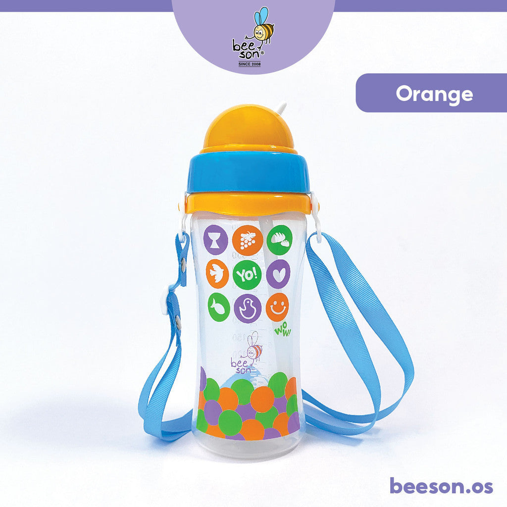 Beeson 360ml Kids Water Bottle With Straw 85842