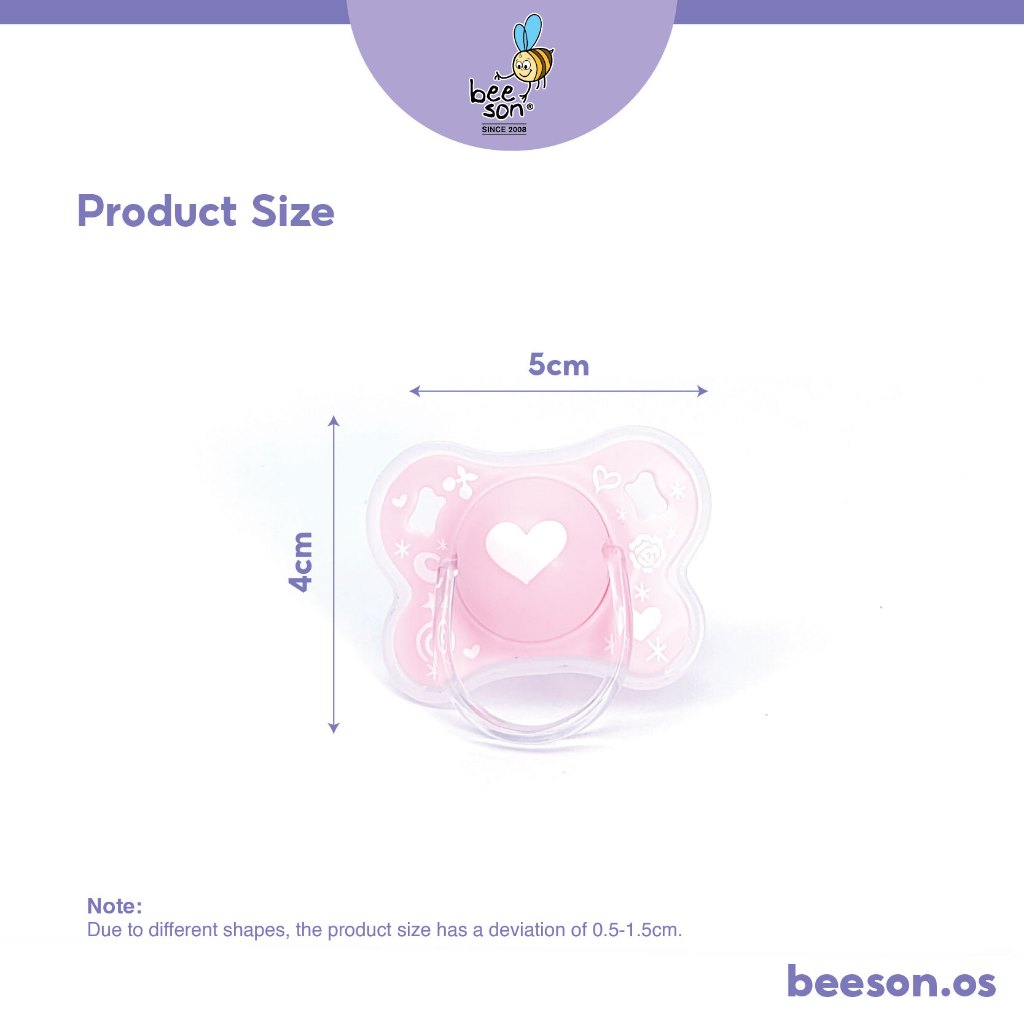 Beeson Soft Silicone Flat Head Baby Soother 80241A