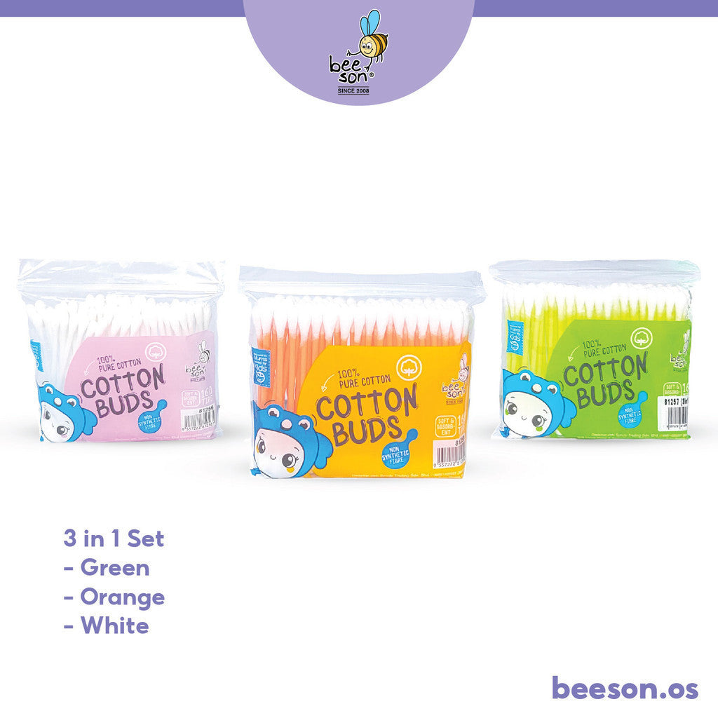 Beeson Baby Cotton Buds Dual Head 160 tips (80's) / 480 tips (240's) 81256-81259