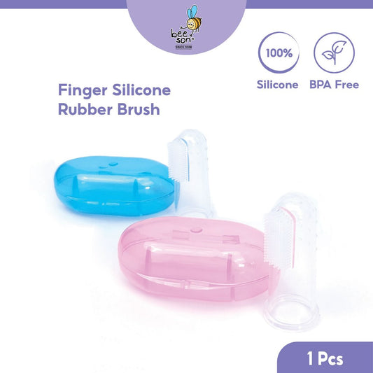 Beeson Baby Finger Silicone Oral Massager Brush With Case 81205