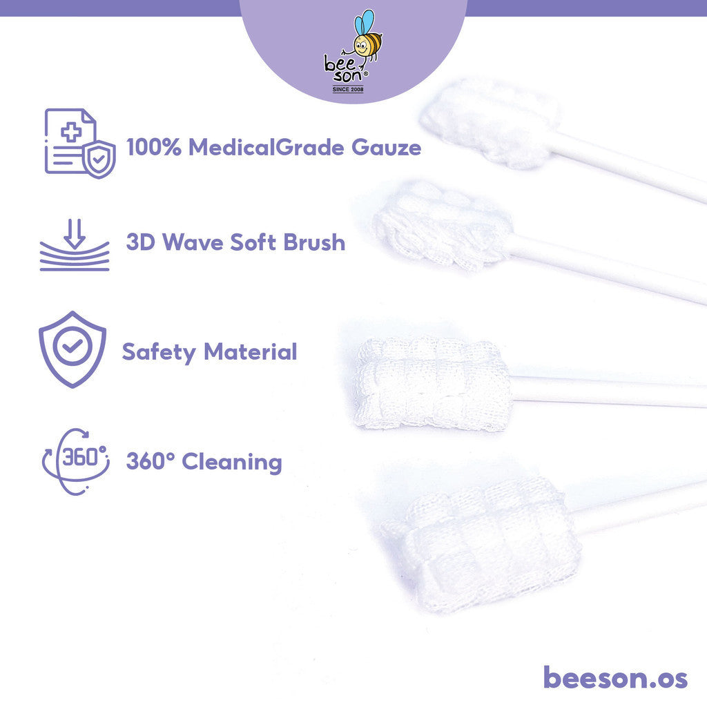 Beeson Baby Oral Cleaner Cotton Swab Set 30's 81131