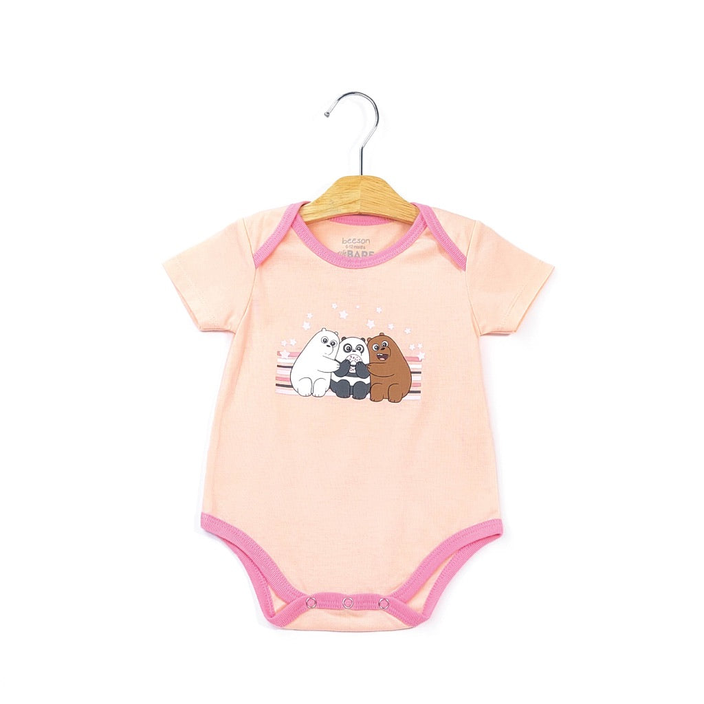 We Bare Bears Baby Girl Onesie Short Sleeve Bodysuit 30031 30044