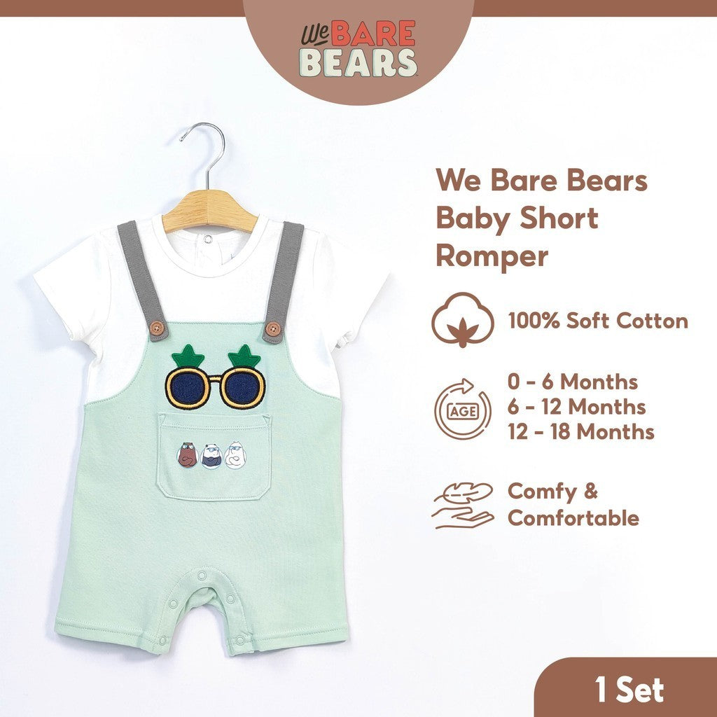 We Bare Bears Baby Boy Short Sleeve Romper 30286