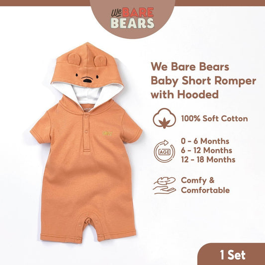 We Bare Bears Grizzly Bear Baby Boy / Girl Romper Hoodie 30289