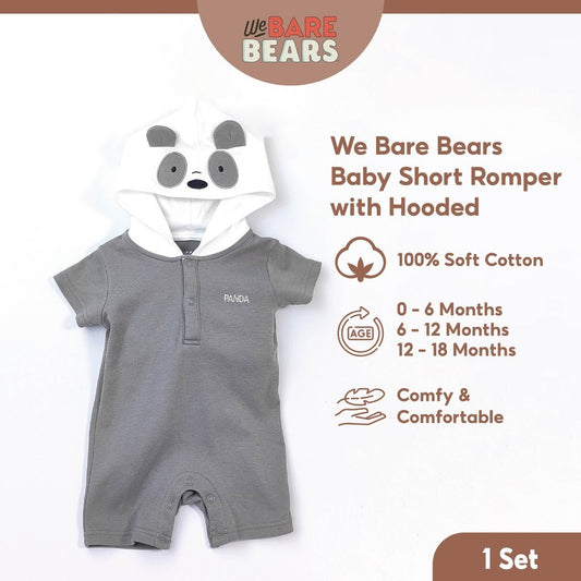 We Bare Bears Panda Bear Baby Boy / Girl Romper Hoodie 30288