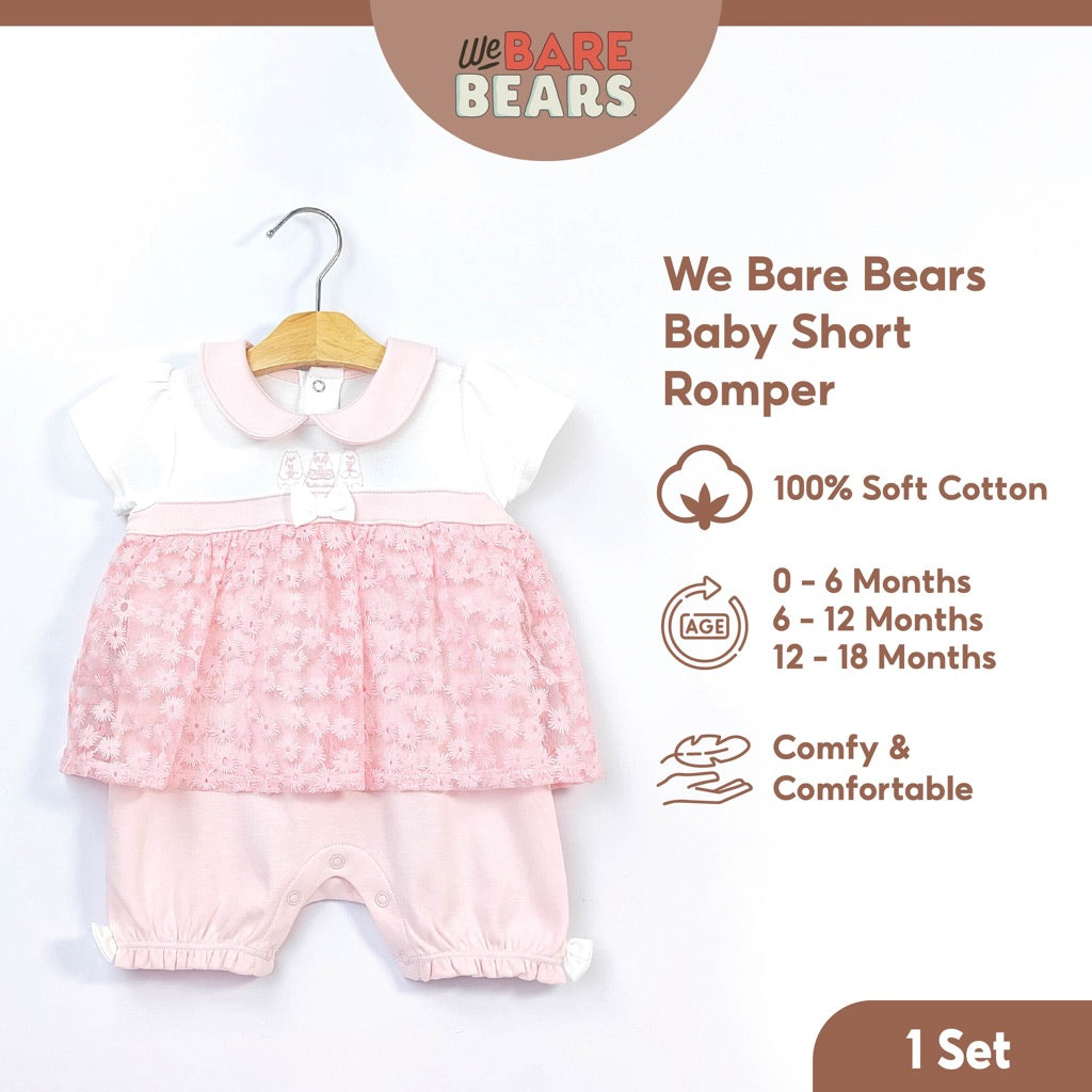 We Bare Bears Baby Girl Short Sleeve Romper 30292