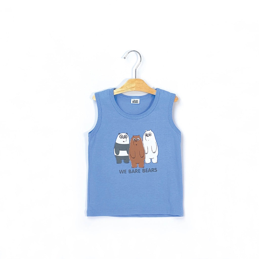 We Bare Bears Baby Boy Singlet with Short Pants Suit Set 30477