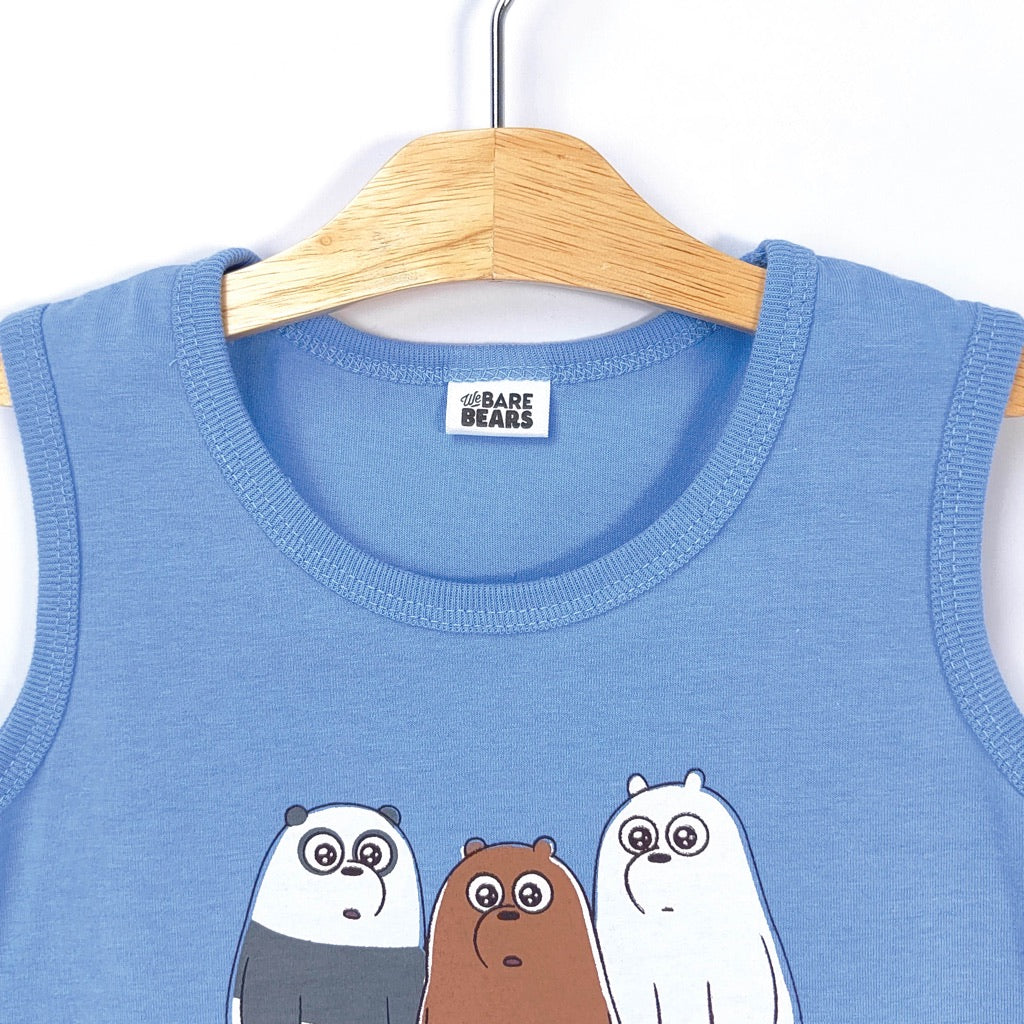 We Bare Bears Baby Boy Singlet with Short Pants Suit Set 30477