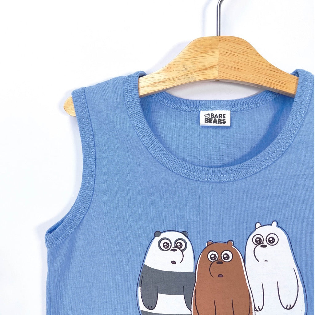 We Bare Bears Baby Boy Singlet with Short Pants Suit Set 30477