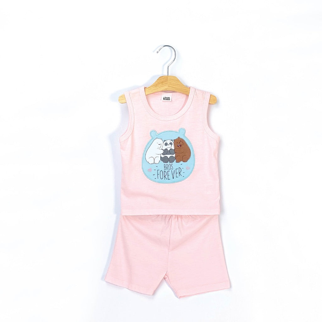 We Bare Bears Baby Boy / Girl Singlet with Short Pants Suit Set30476