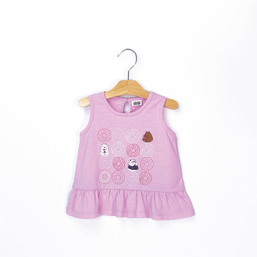 We Bare Bears Baby Girl Singlet with Short Pants Suit Set 30001