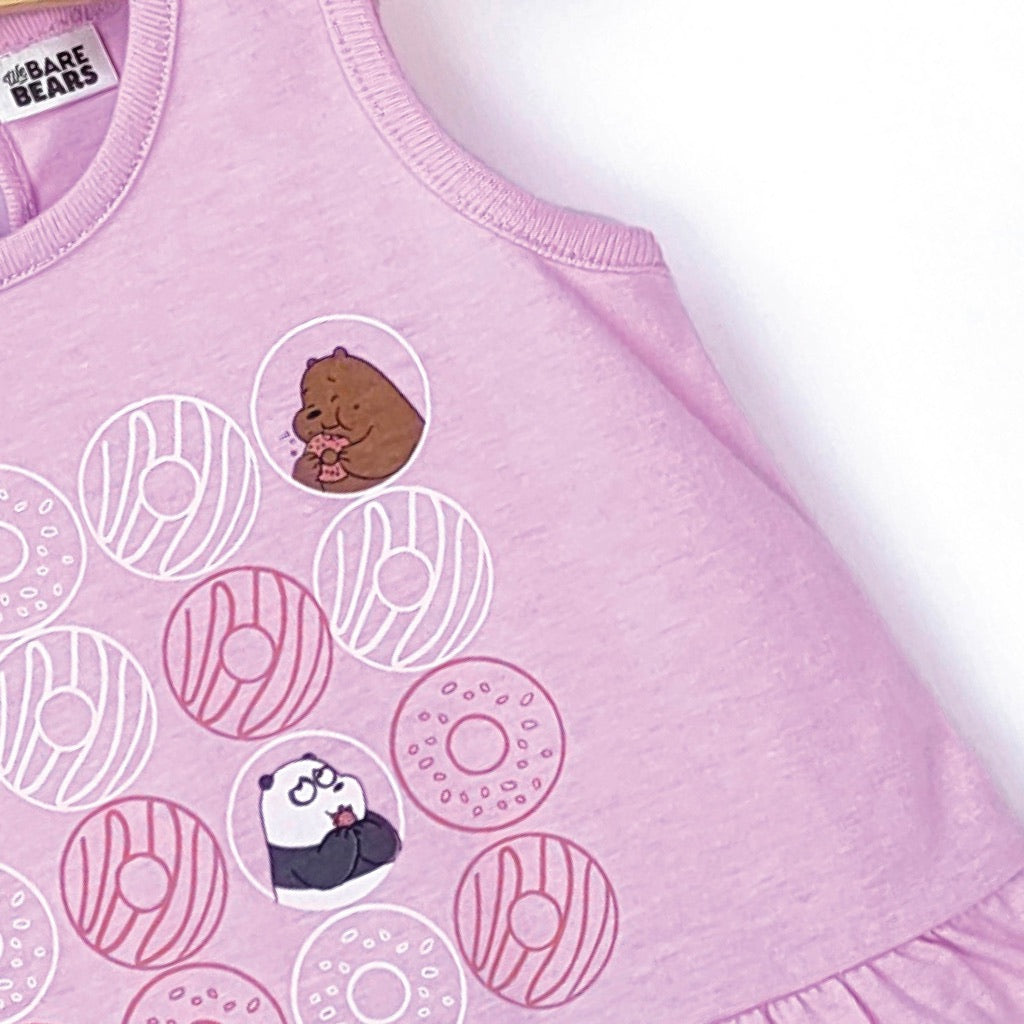 We Bare Bears Baby Girl Singlet with Short Pants Suit Set 30001