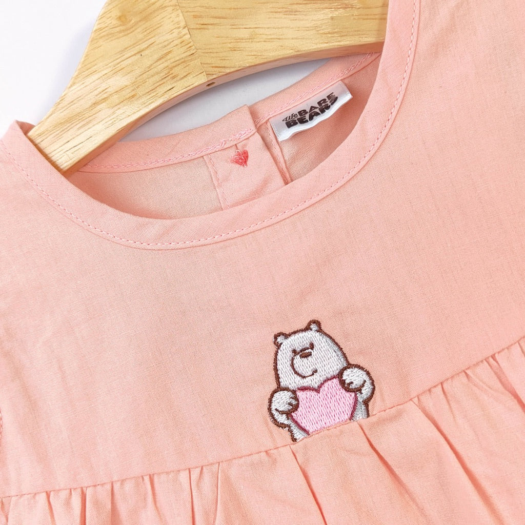 We Bare Bears Baby Girl Sleeveless Knit Dress With Panty 30163 30164 30165