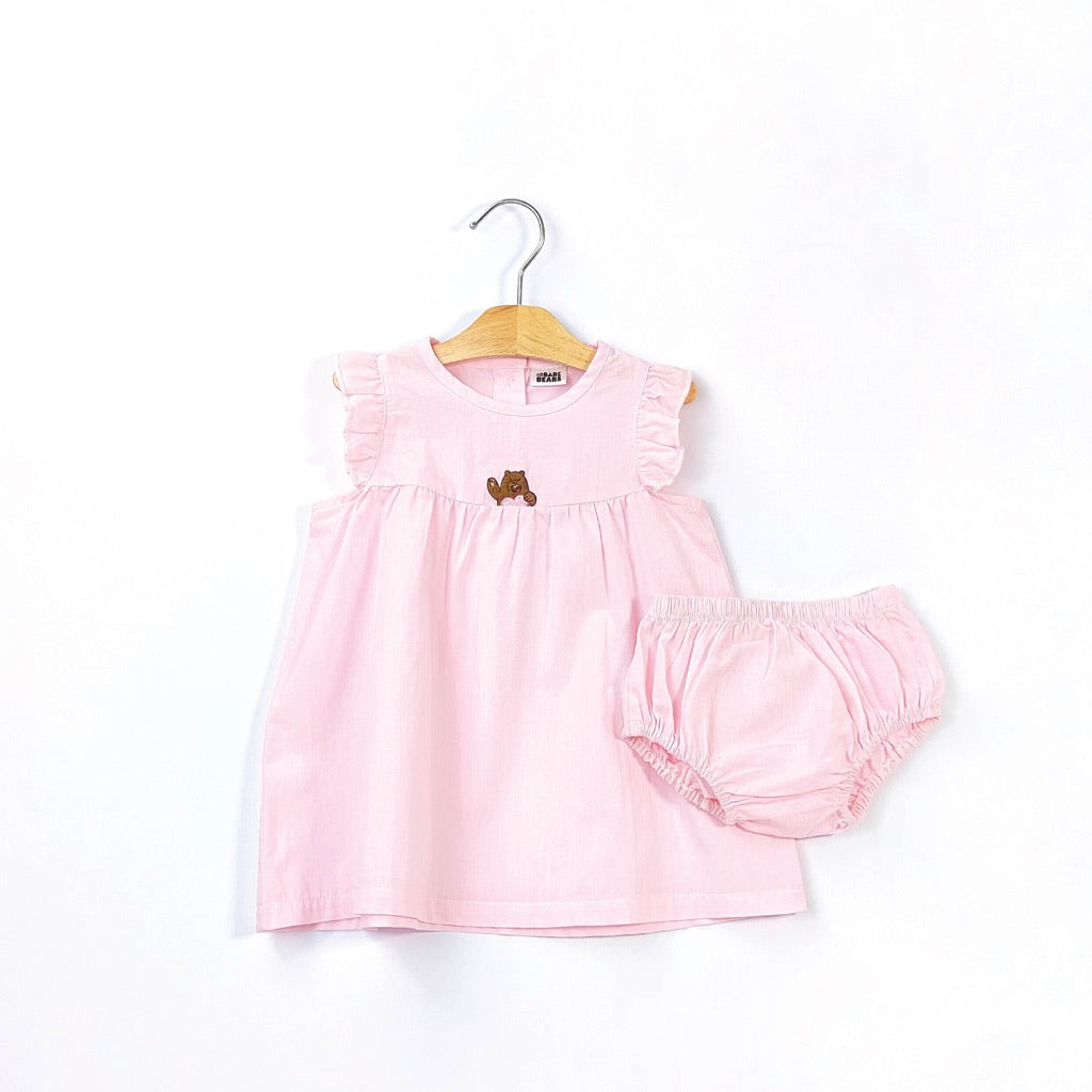 We Bare Bears Baby Girl Sleeveless Knit Dress With Panty 30163 30164 30165