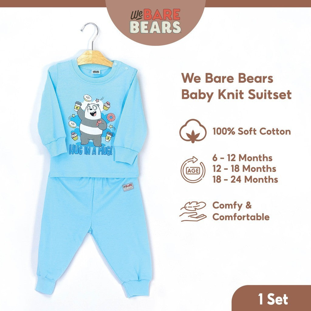 We Bare Bears Baby Boy Pyjamas Long Sleeve with Long Pants Suit Set 30095