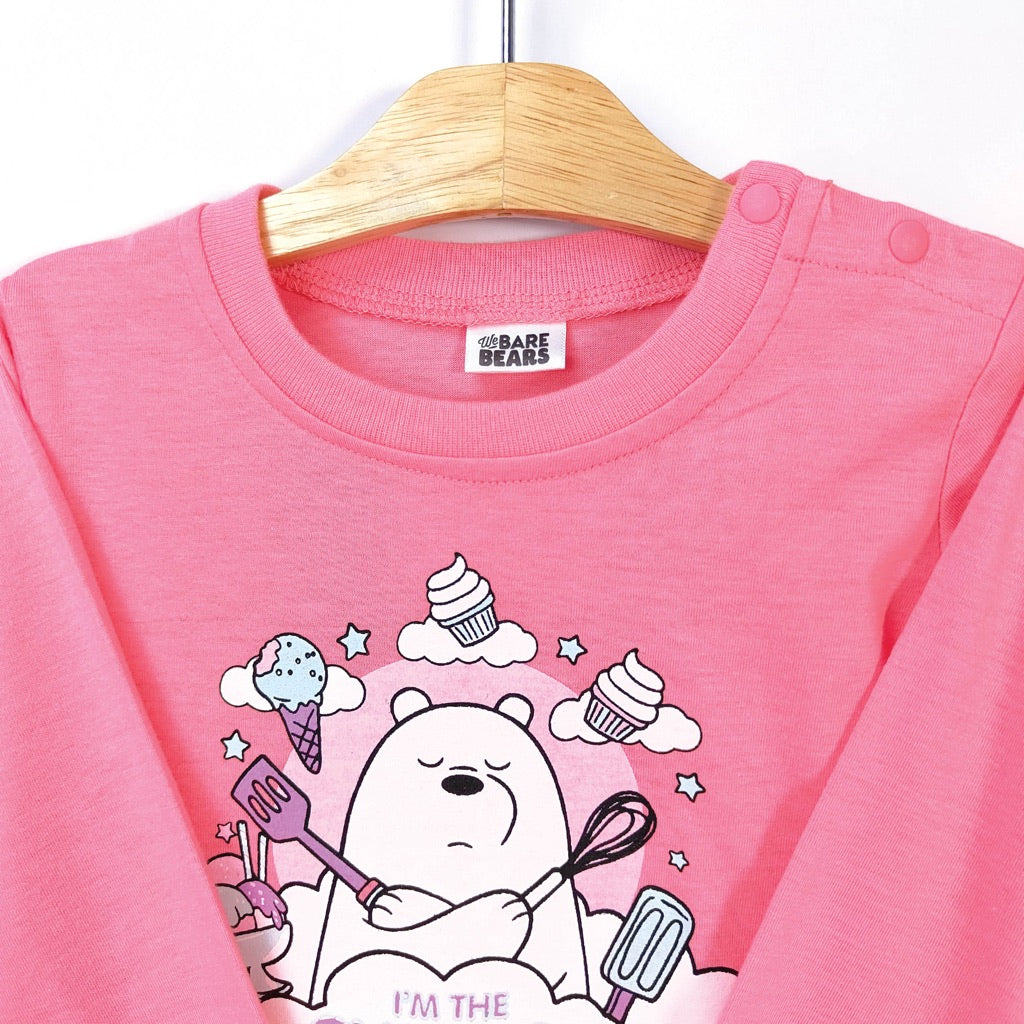 We Bare Bears Baby Girl Pyjamas Long Sleeve with Long Pants Suit Set 30096