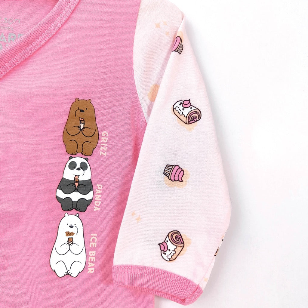 We Bare Bears Baby Girl Long Sleeve Jumpsuit 30049