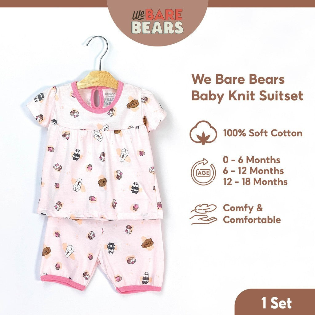 We Bare Bears Baby Girl Short Sleeve with Short Pants Suit Set 30040