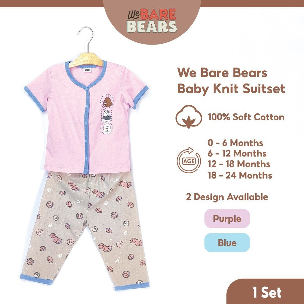 We Bare Bears Baby Girl Short Sleeve with Long Pants Suit Set 30019 30006