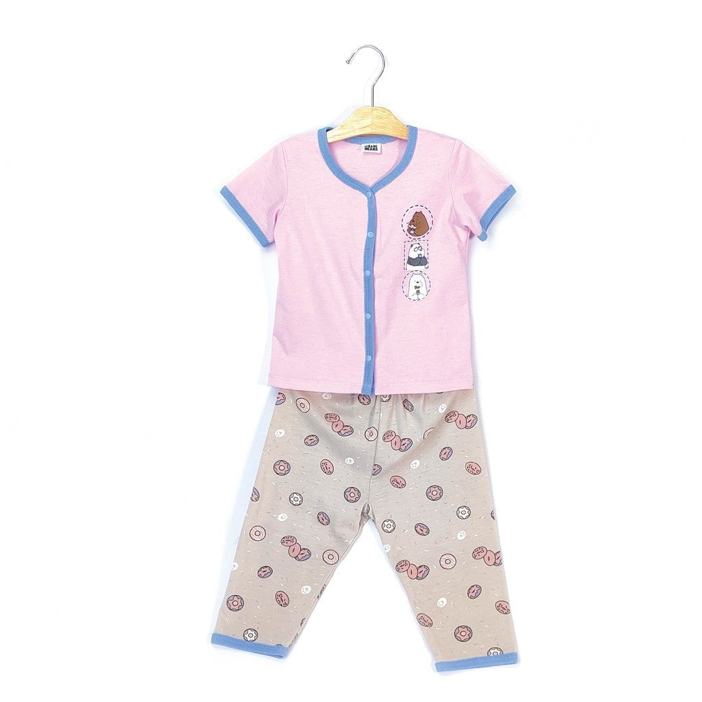 We Bare Bears Baby Girl Short Sleeve with Long Pants Suit Set 30019 30006