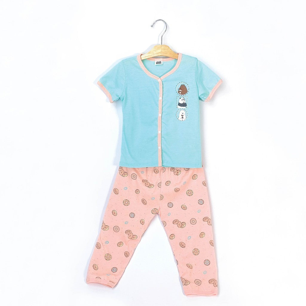 We Bare Bears Baby Girl Short Sleeve with Long Pants Suit Set 30019 30006