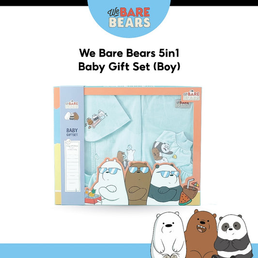 We Bare Bears 5in1 Newborn Baby Boy Gift Set Box 30106