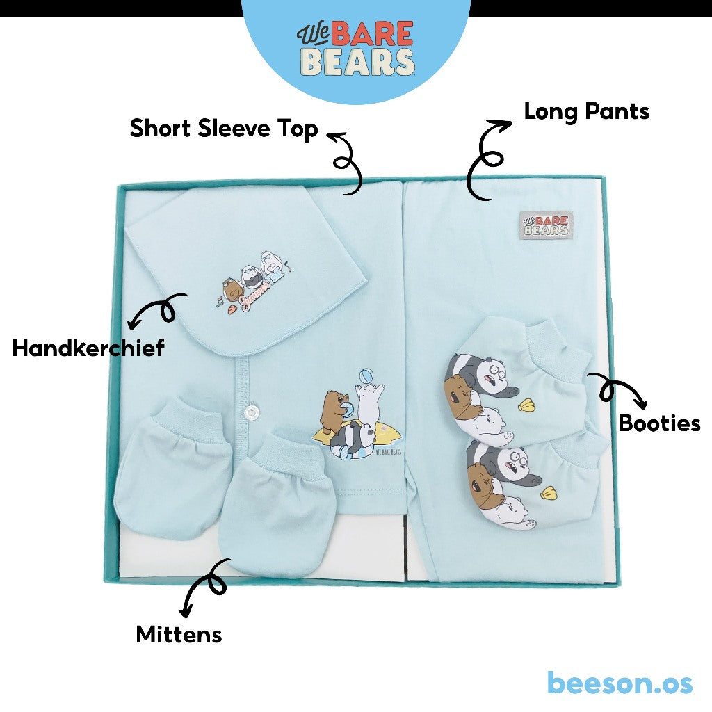 We Bare Bears 5in1 Newborn Baby Boy Gift Set Box 30106