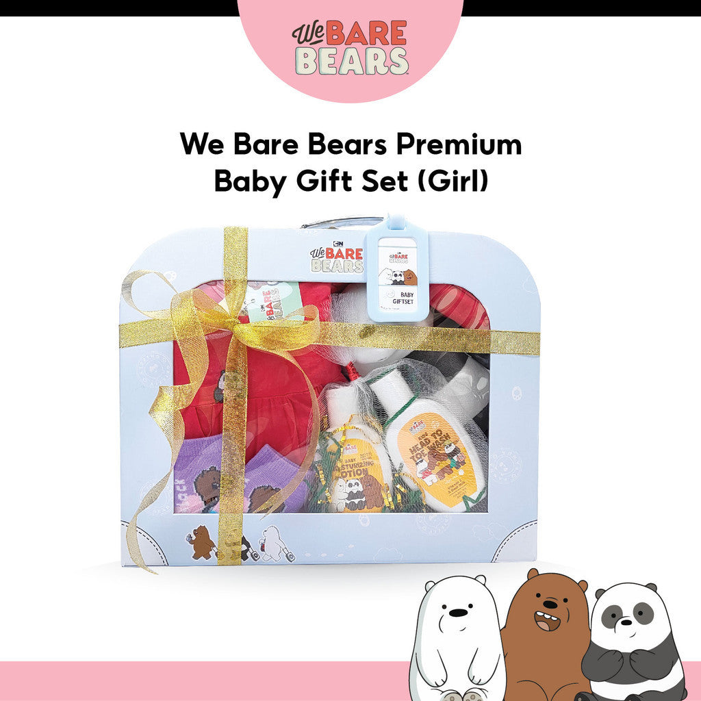 We Bare Bears 5in1 Special Limited Edition Premium Baby Girl Gift Set [6-12M] W3GGIFP-N111-RE