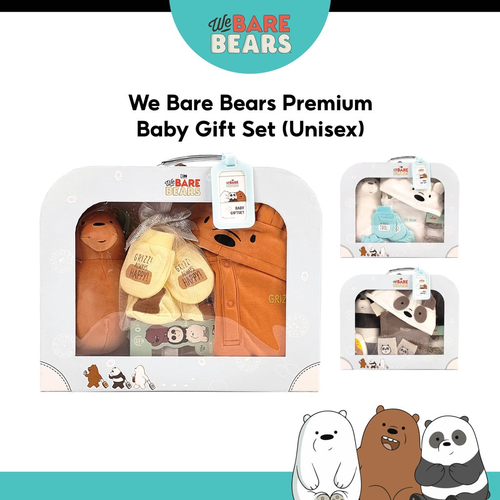 We Bare Bears 5in1 Unisex Premium Baby Gift Set [0-6M]