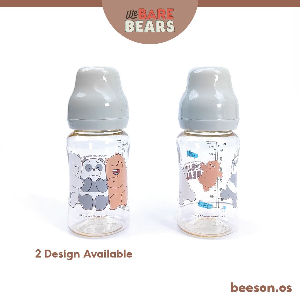 We Bare Bears 8oz/240ml Ultra Premium PPSU Wide Neck Feeding Bottle 30449