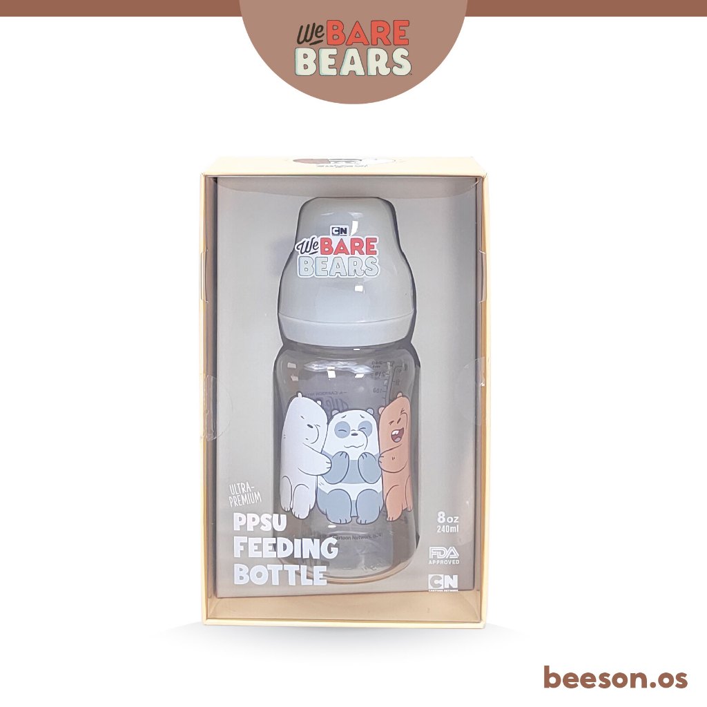 We Bare Bears 8oz/240ml Ultra Premium PPSU Wide Neck Feeding Bottle 30449