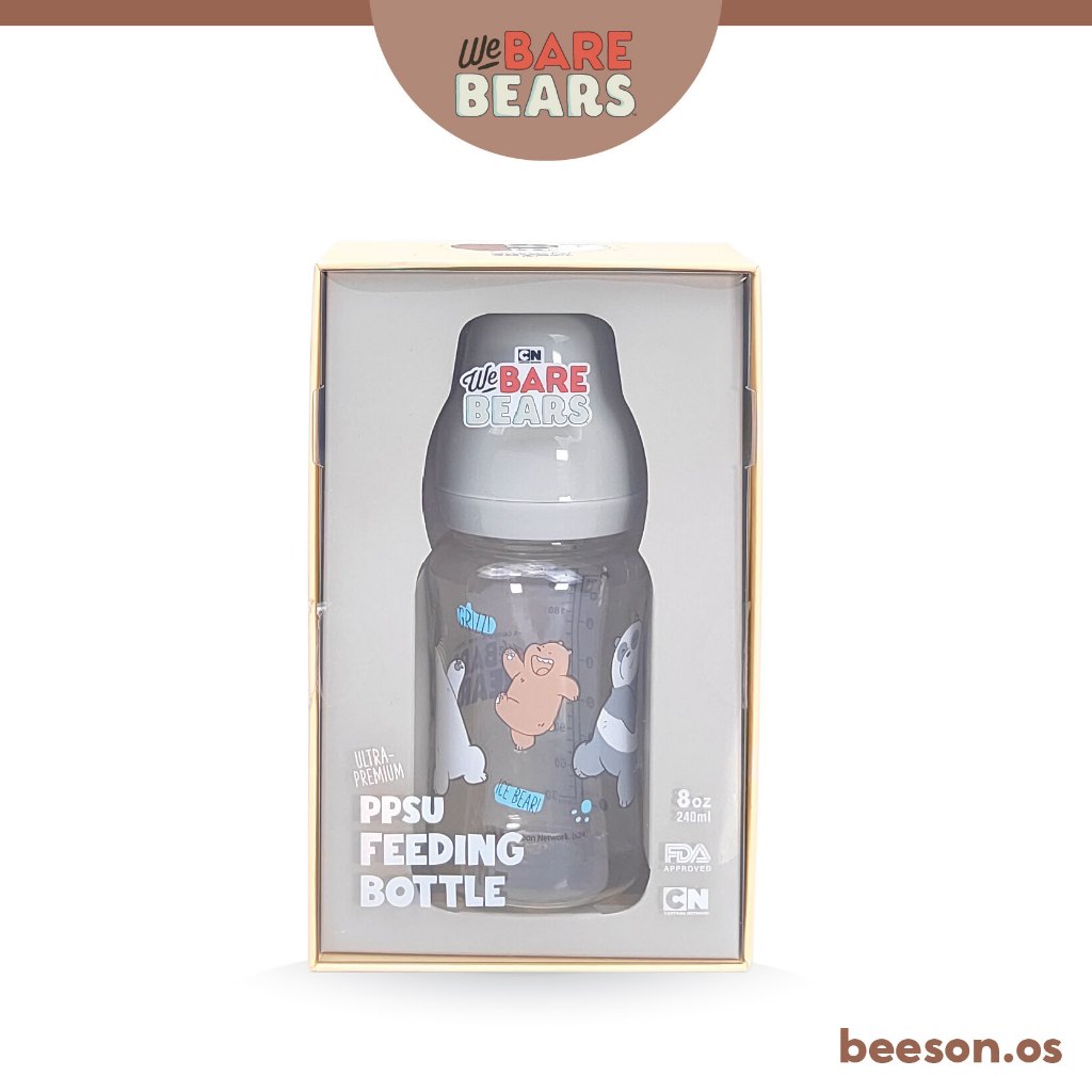 We Bare Bears 8oz/240ml Ultra Premium PPSU Wide Neck Feeding Bottle 30449