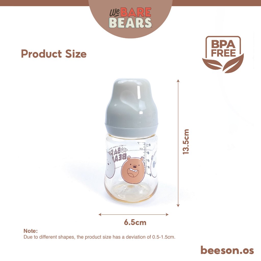 We Bare Bears 5oz/150ml Ultra Premium PPSU Wide Neck Feeding Bottle 30448