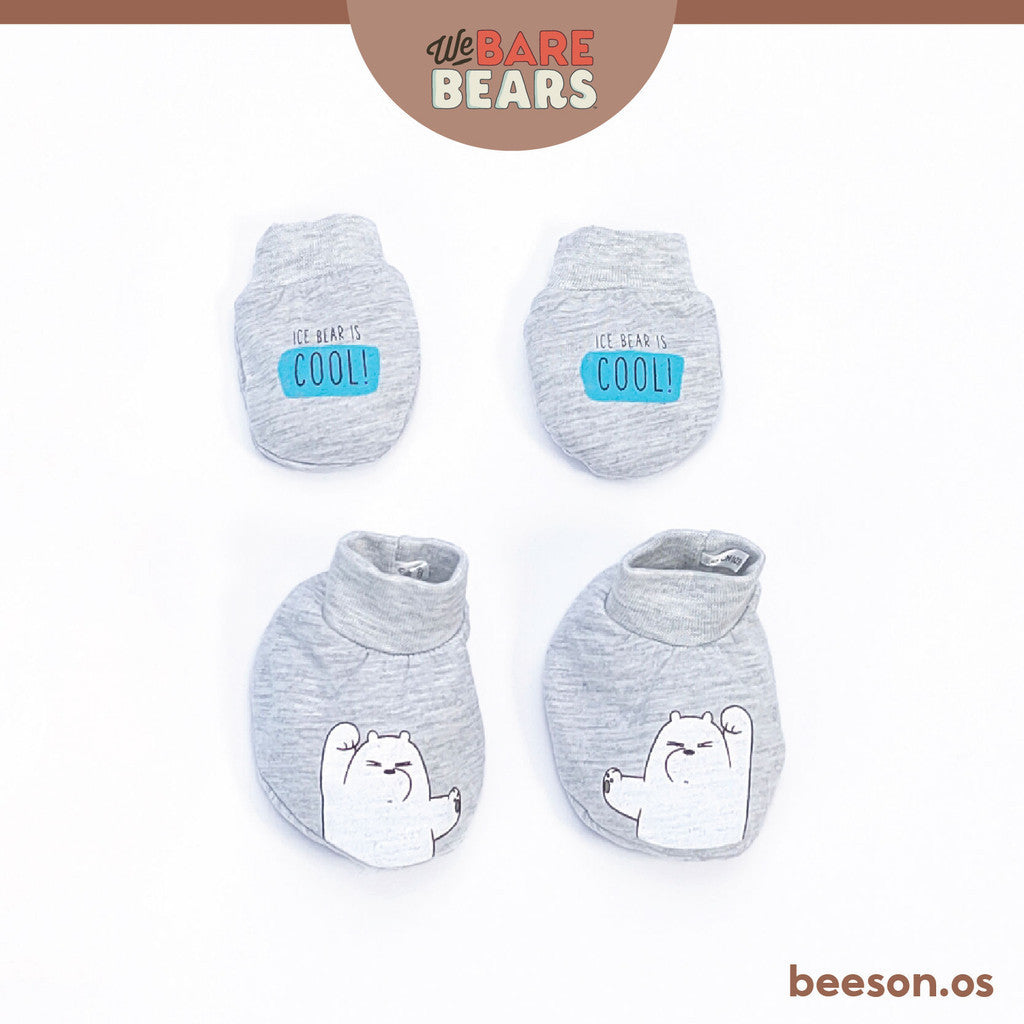 We Bare Bears 2in1 Newborn Baby Mittens & Botties Set 30115