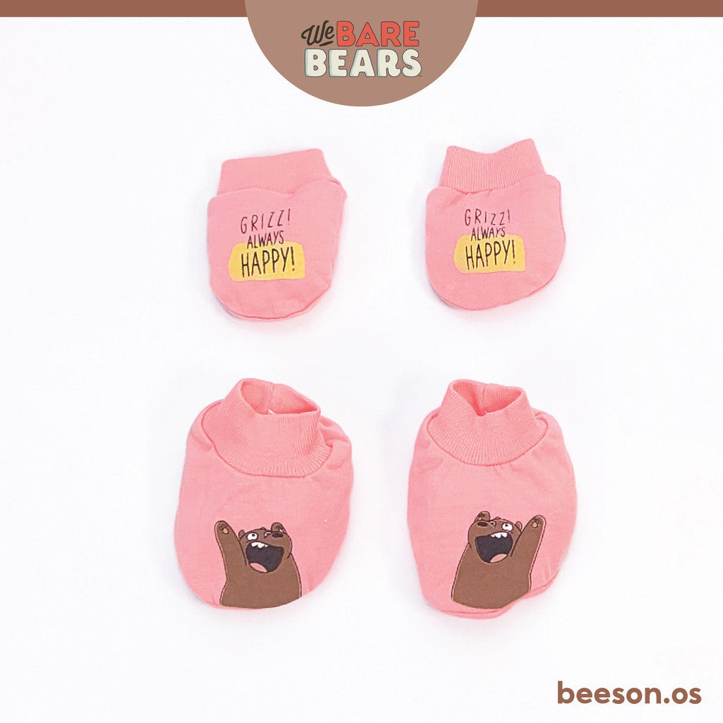 We Bare Bears 2in1 Newborn Baby Mittens & Botties Set 30116