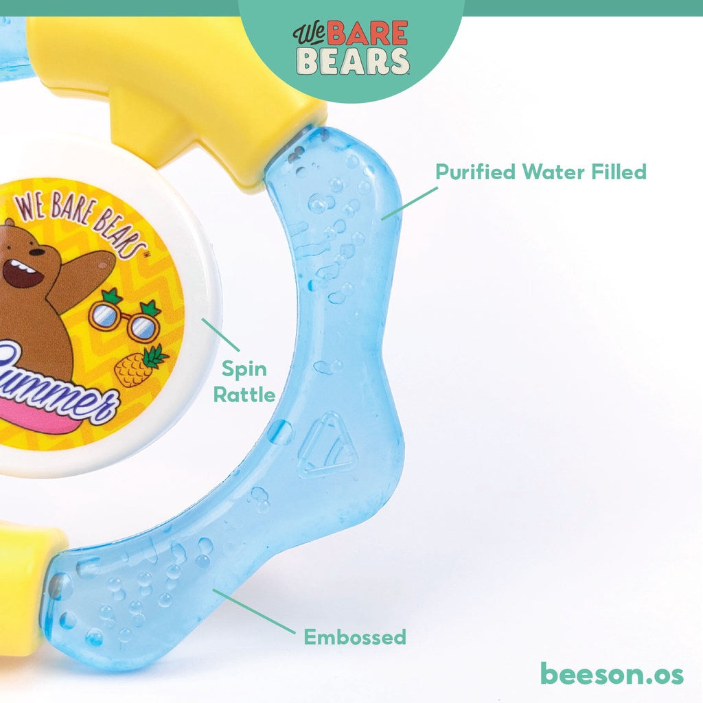 We Bare Bears Water Filled Baby Teether Rattle 30479