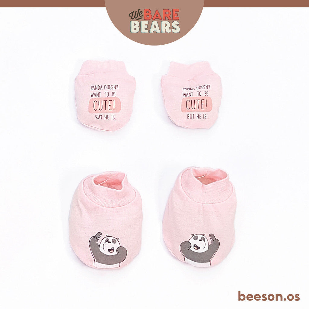 We Bare Bears 2in1 Newborn Baby Mittens & Botties Set 30114