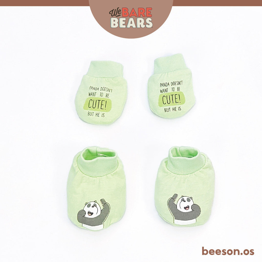 We Bare Bears 2in1 Newborn Baby Mittens & Botties Set 30114