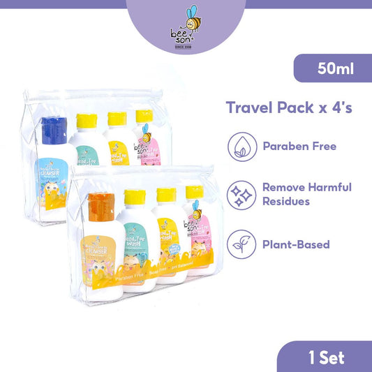 Beeson 4in1 Toiletries Travel Set (50ml) 23000A 23000B