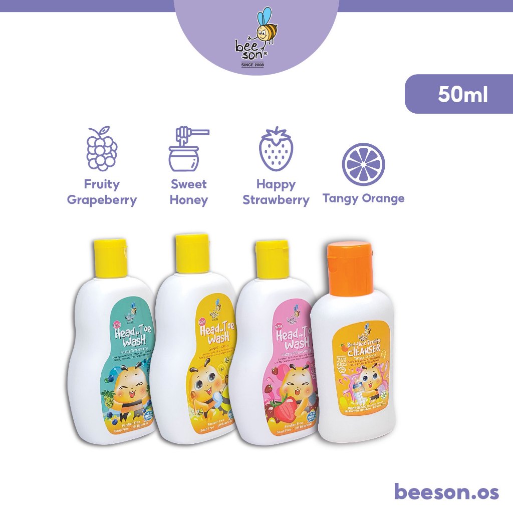 Beeson 4in1 Toiletries Travel Set (50ml) 23000A 23000B