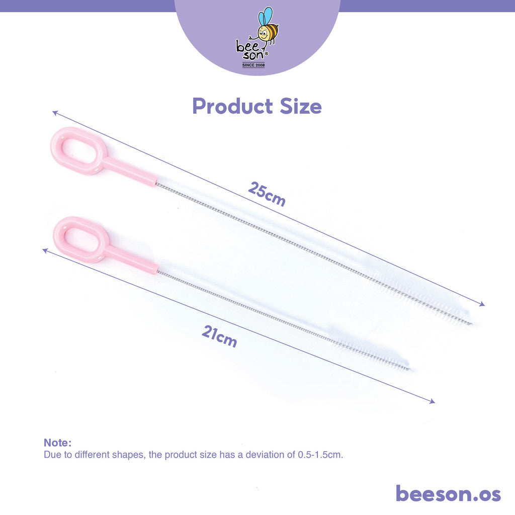 Beeson 2in1 Stainless Steel Straw Cleaning Brush 11250