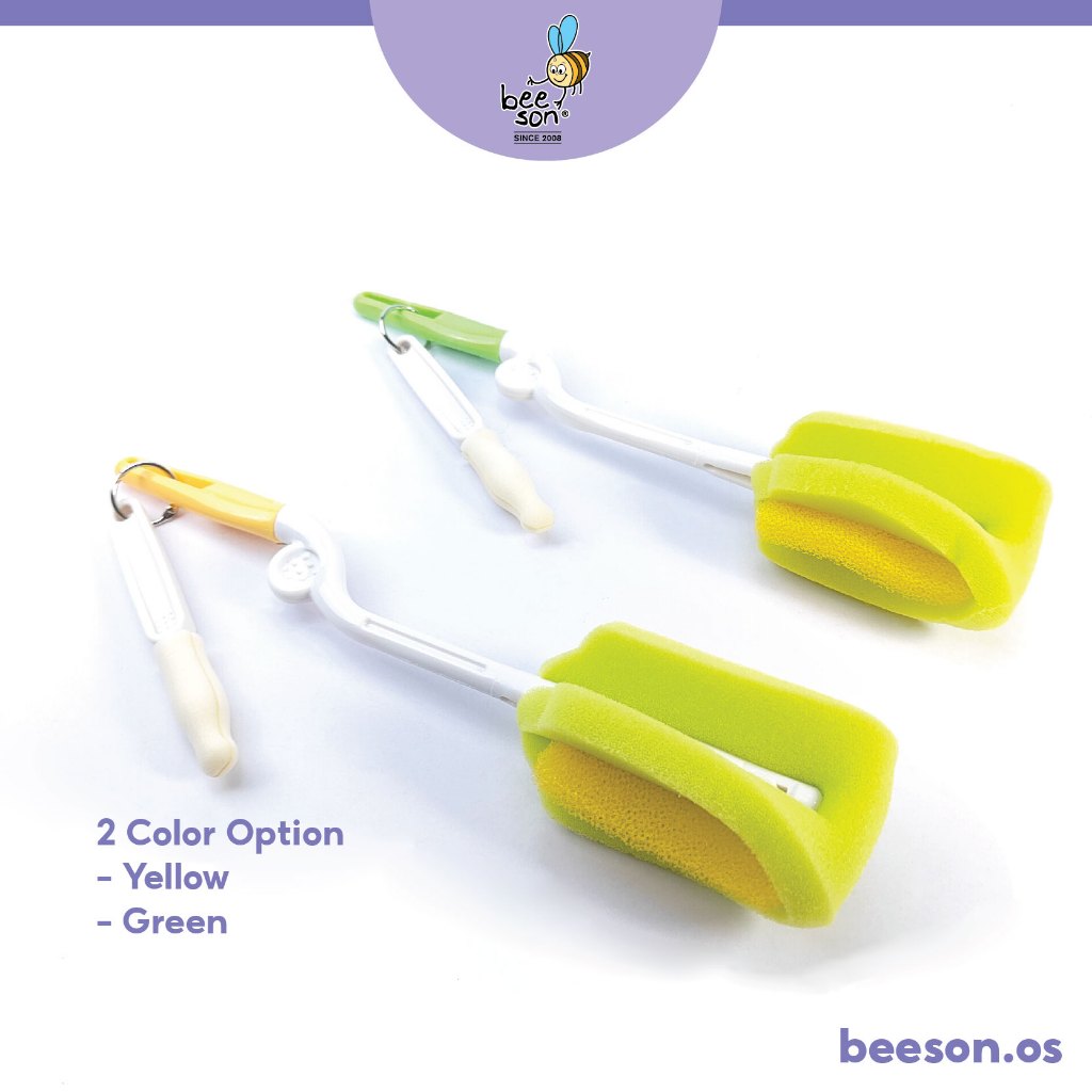 Beeson 2in1 Bottle & Teats Cleaning Sponge Brush 11243