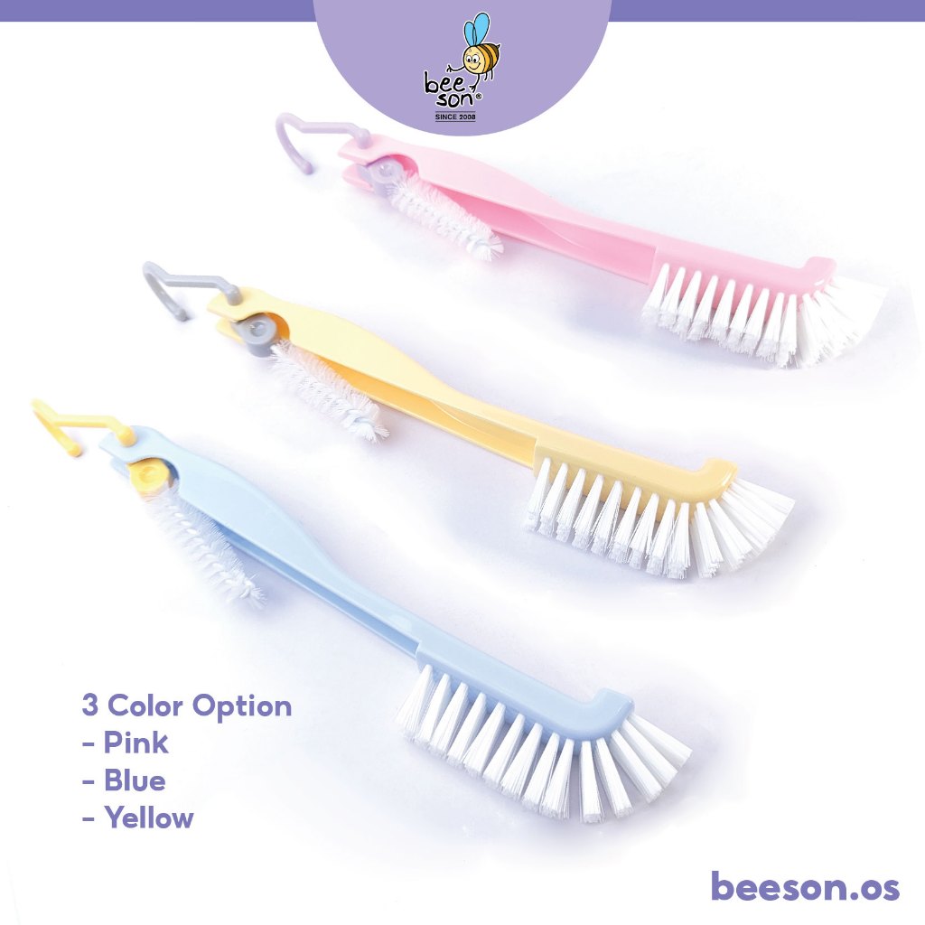 Beeson 2in1 Foldable Baby Bottle & Teats Cleaning Brush 11251