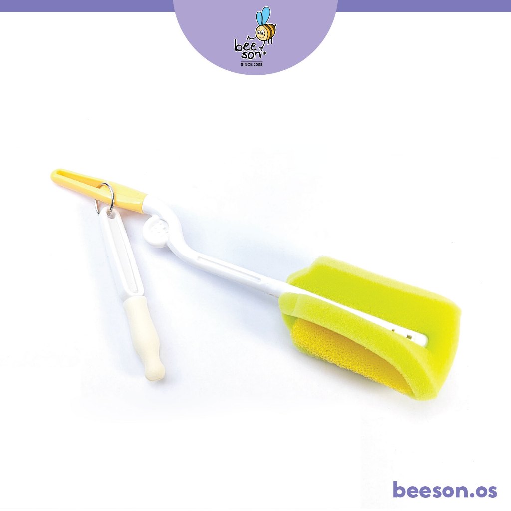 Beeson 2in1 Bottle & Teats Cleaning Sponge Brush 11243