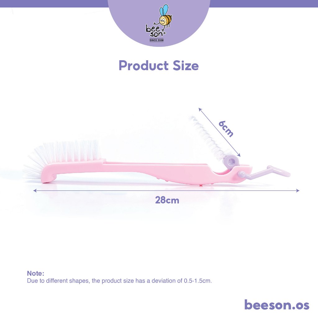 Beeson 2in1 Foldable Baby Bottle & Teats Cleaning Brush 11251