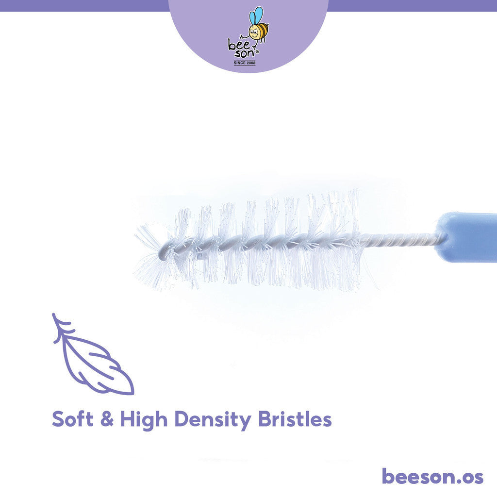 Beeson 2in1 Baby Bottle & Teats Cleaning Brush With 360° Rotating Handle 11232