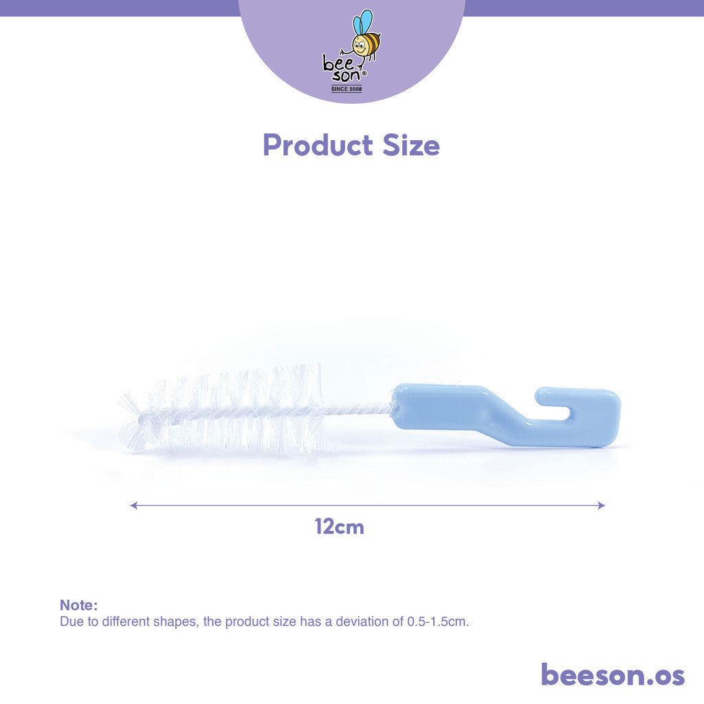 Beeson 2in1 Baby Bottle & Teats Cleaning Brush With 360° Rotating Handle 11232